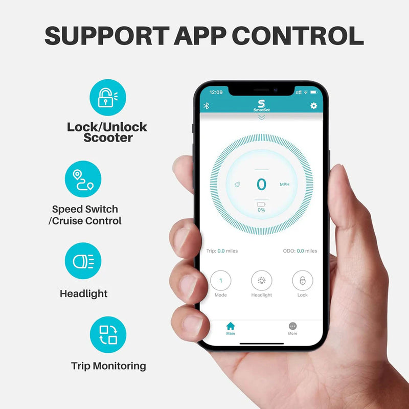 2025 SmooSat MAX Electric Folding Scooter with Smart APP