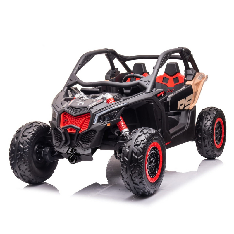 2024 2x24V Officially Licensed Can-Am Maverick 4WD Edition 2-Seater Kids Ride On Buggy Eva Wheels Leather Seats RC