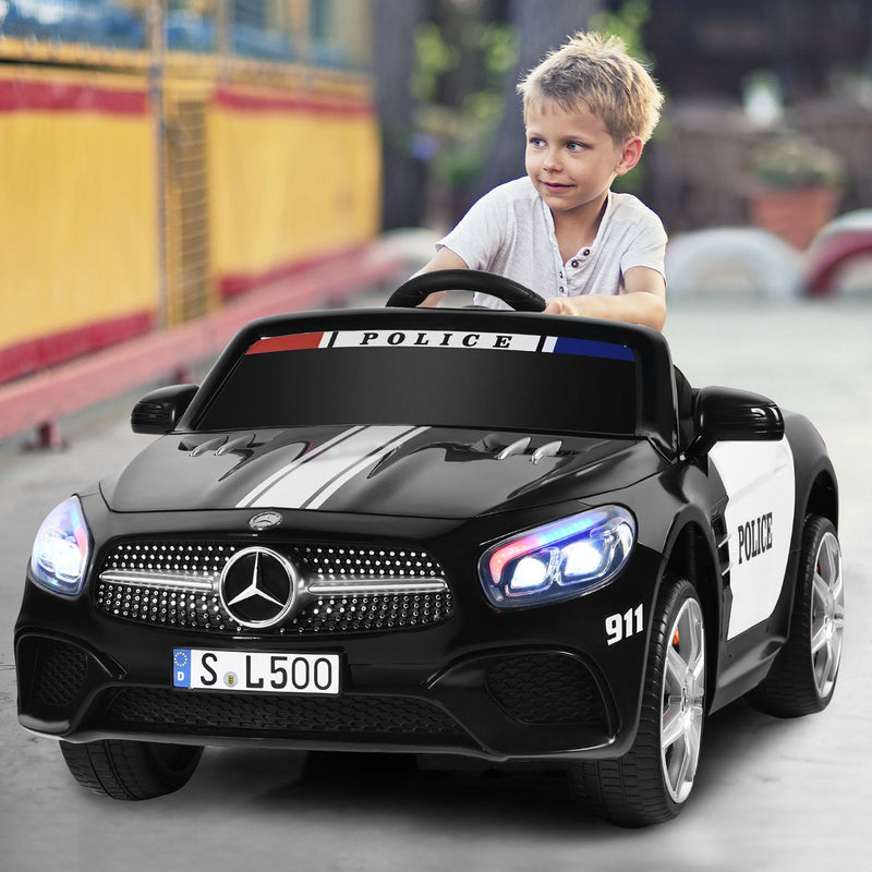 2023 12V Police Mercedes-Benz SL500 Kids Ride On Car with LED Siren Lights, Remote Control - Toys For All · Canada