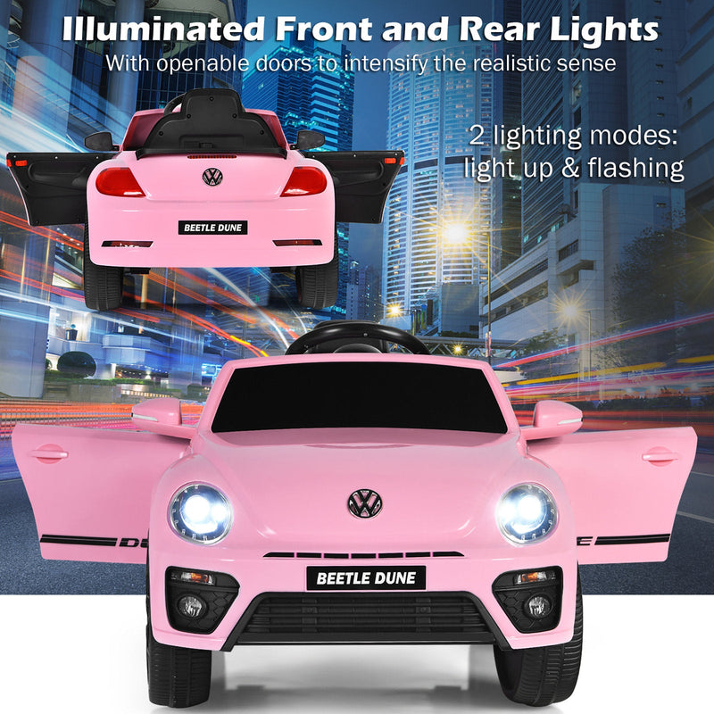 2023 Volkswagen Beetle Pink 12V Kids Ride On Car with Remote Control - Toys For All · Canada
