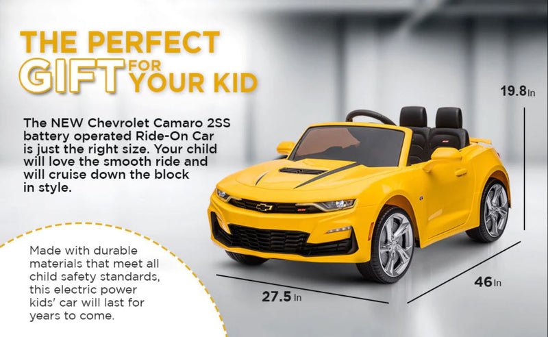 2023 Chevy Camaro 12V DELUXE Kids Ride On Car with Remote Control - Toys For All · Canada